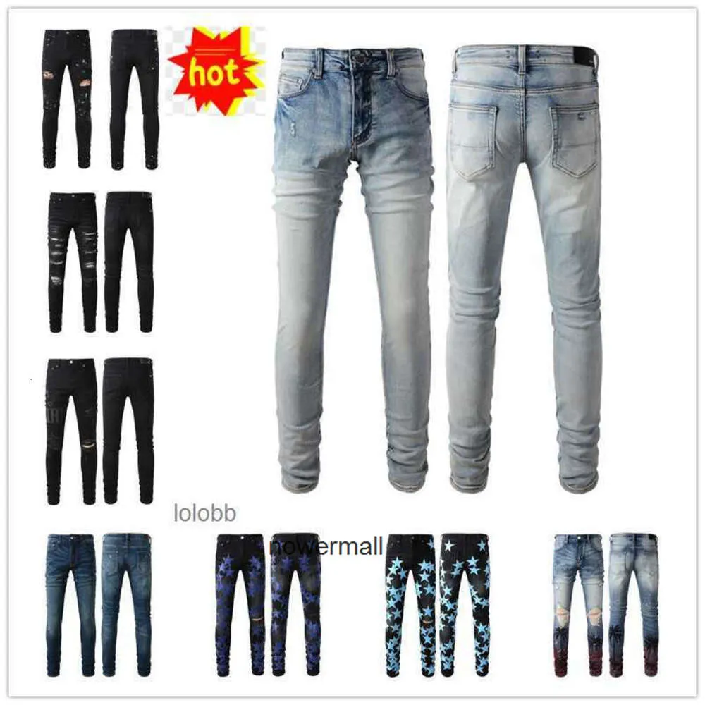 Nowe dżinsy Man amis imiri amiiri amari przybysze męskie designer luksusowy denim amirl dziury spodnie Jean Coolguy Biker Pants Amirlies Clo Am 5coa