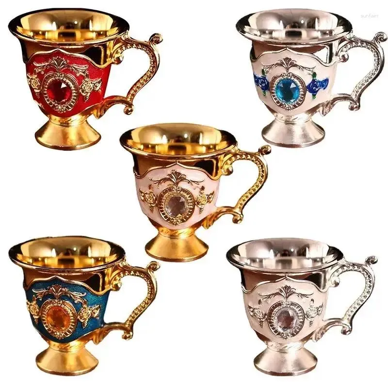 Wine Glasses Glass Small European Style Vintage Tiny Goblet Cup Retro Creative Ornaments For Home Office