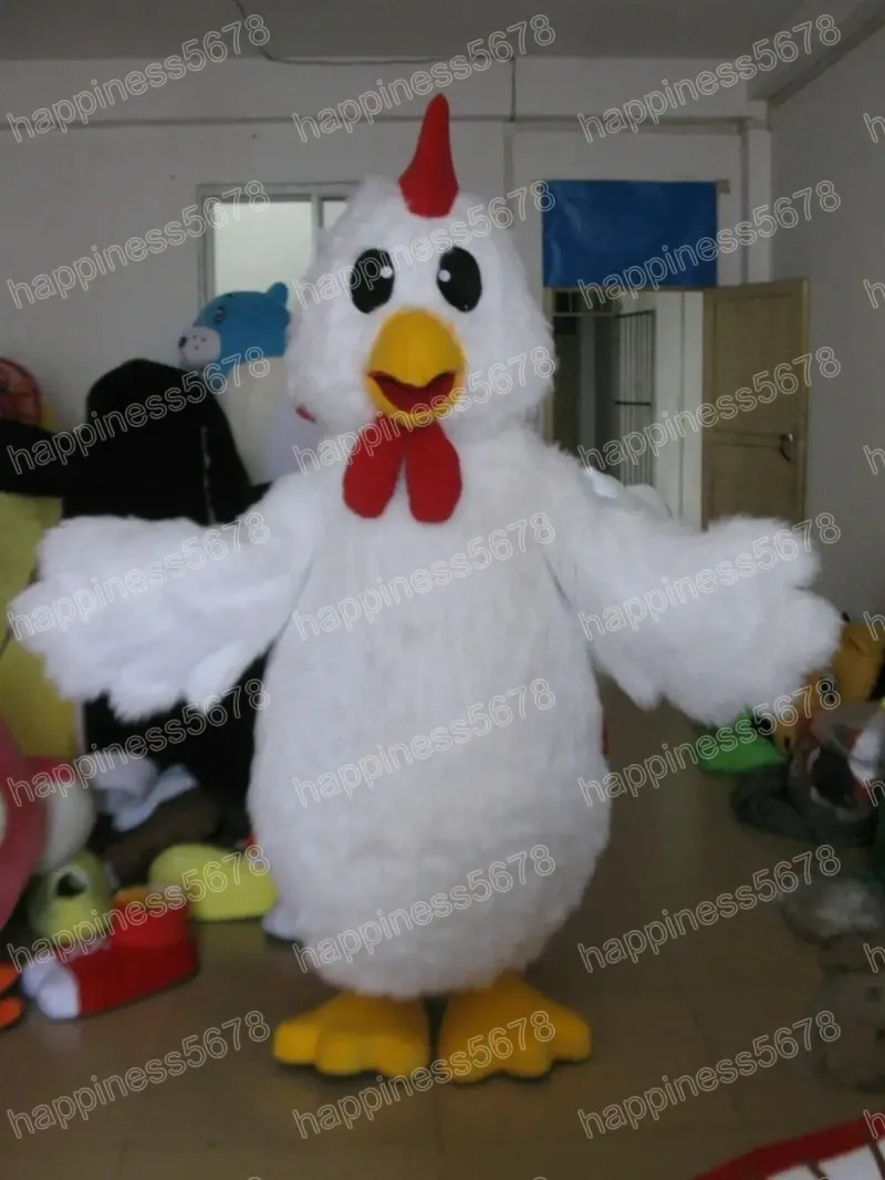 Taille adulte Chicken Chicken Mascot Costumes dessin animé Désidin de personnage Carnaval Taille Halloween Christmas Party Carnival Robe Suits pour hommes femmes