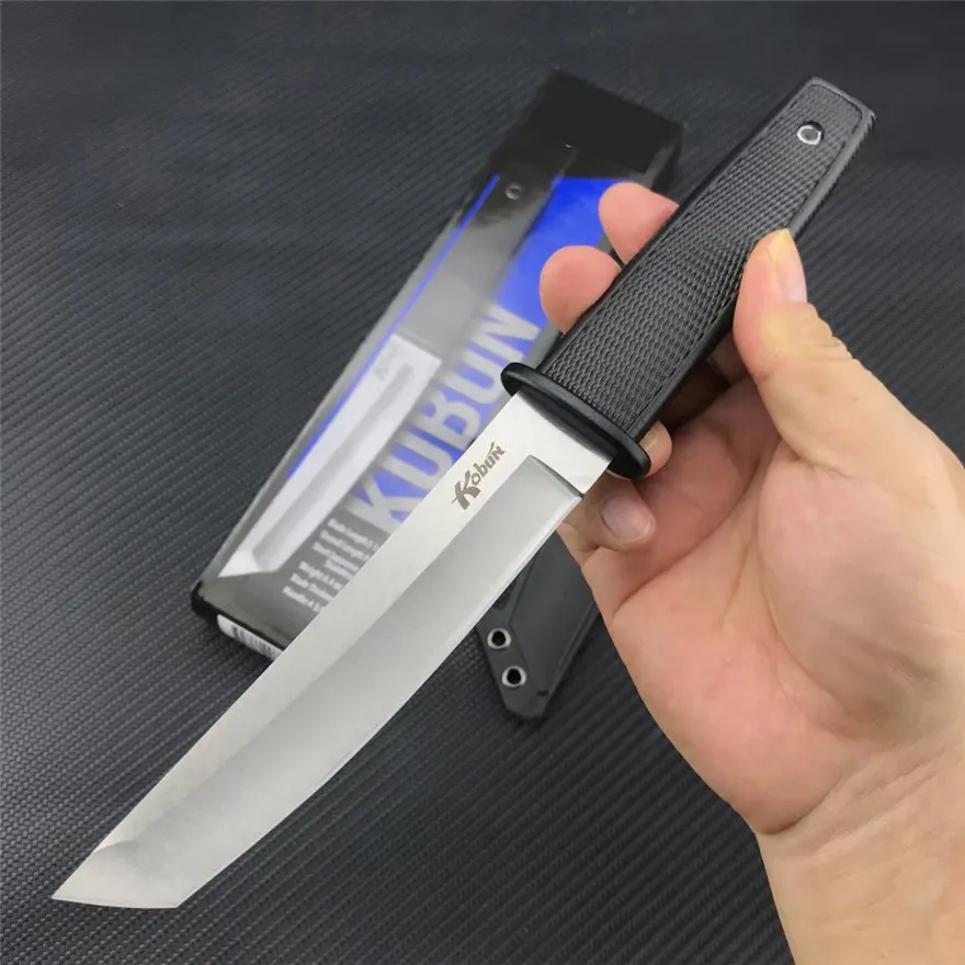 Нож CS 17T с фиксированным лезвием KOBUN Tanto Point 58HRC Открытый Кемпинг Охота Карманные инструменты для выживания с оболочкой из АБС-пластика
