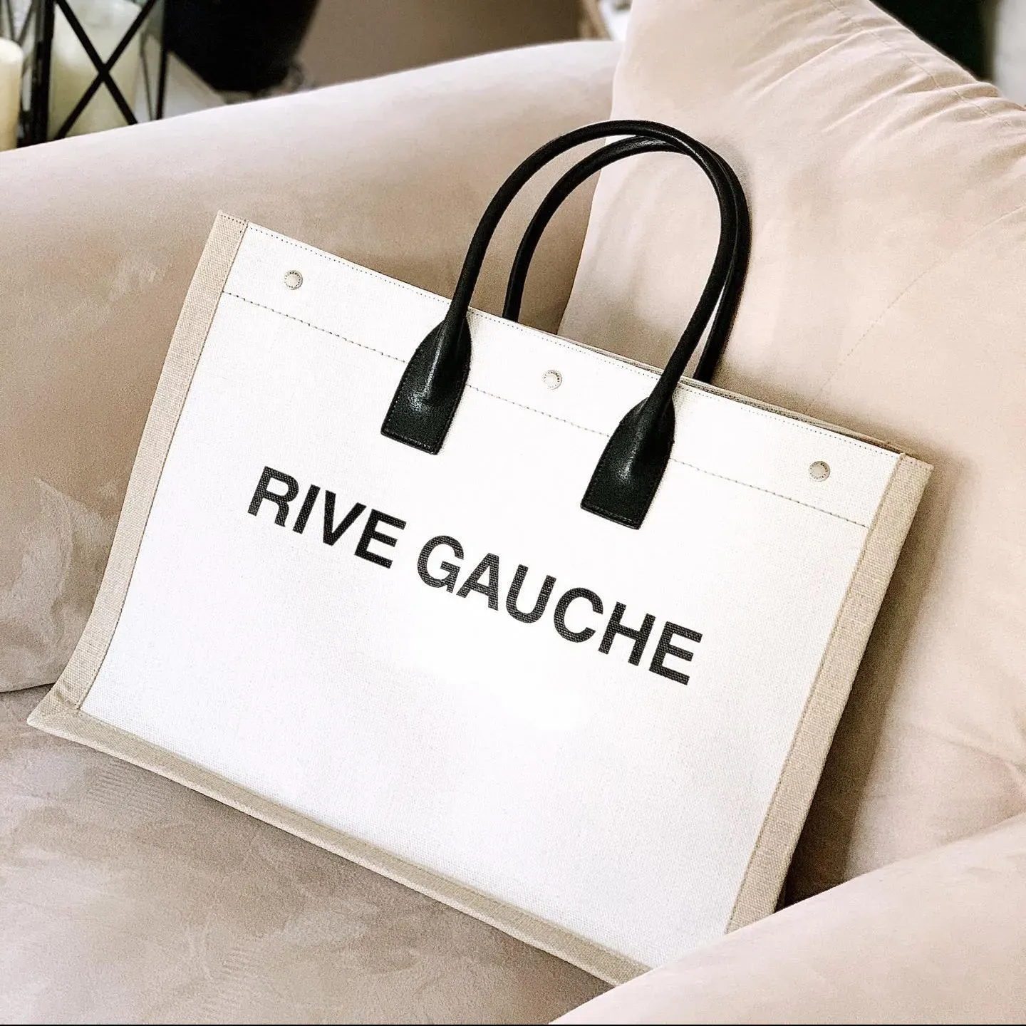 Rive Gauche fashion travel mirror quality Womens Beach bags designer summer weekender luxury Canvas hand bag shopping tote large mens shoulder Crossbody clutch bag