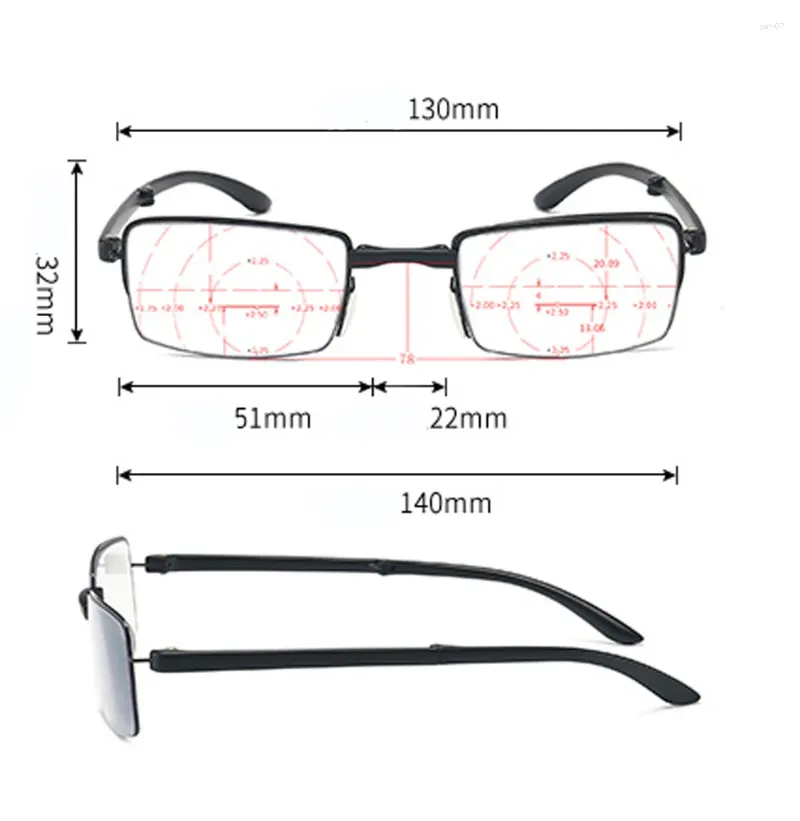 Lunettes de soleil progressives multifocales ultralégères lunettes de lecture femmes hommes pliables portables Anti Blu Faitgue classique 1 2 3 à 4