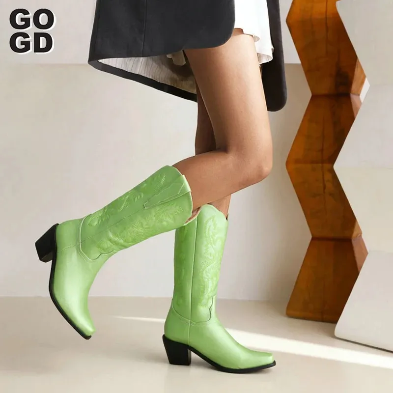 Mid calf ladies boots top