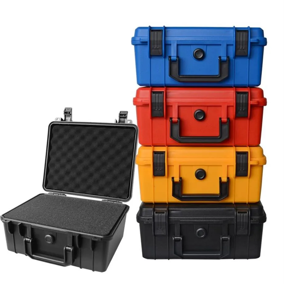 280x240x130mm Safety Instrument Tool Box ABS Plastic Storage Toolbox Sealed Waterproof Tool case box With Foam Inside 4 color241w