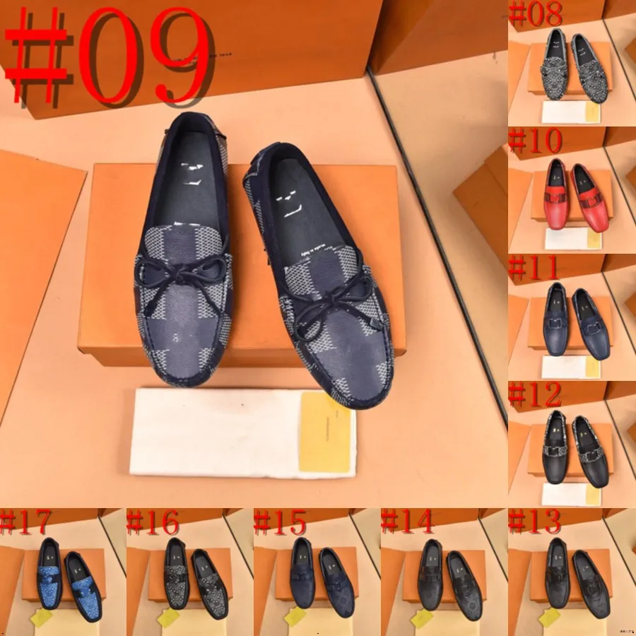 40Modelo Marca Primavera Verão Venda Quente Mocassins Designer Homens Mocassins Sapatos de Couro Genuíno de Alta Qualidade Homens Flats Leves Sapatos de Condução Tamanho 38-46