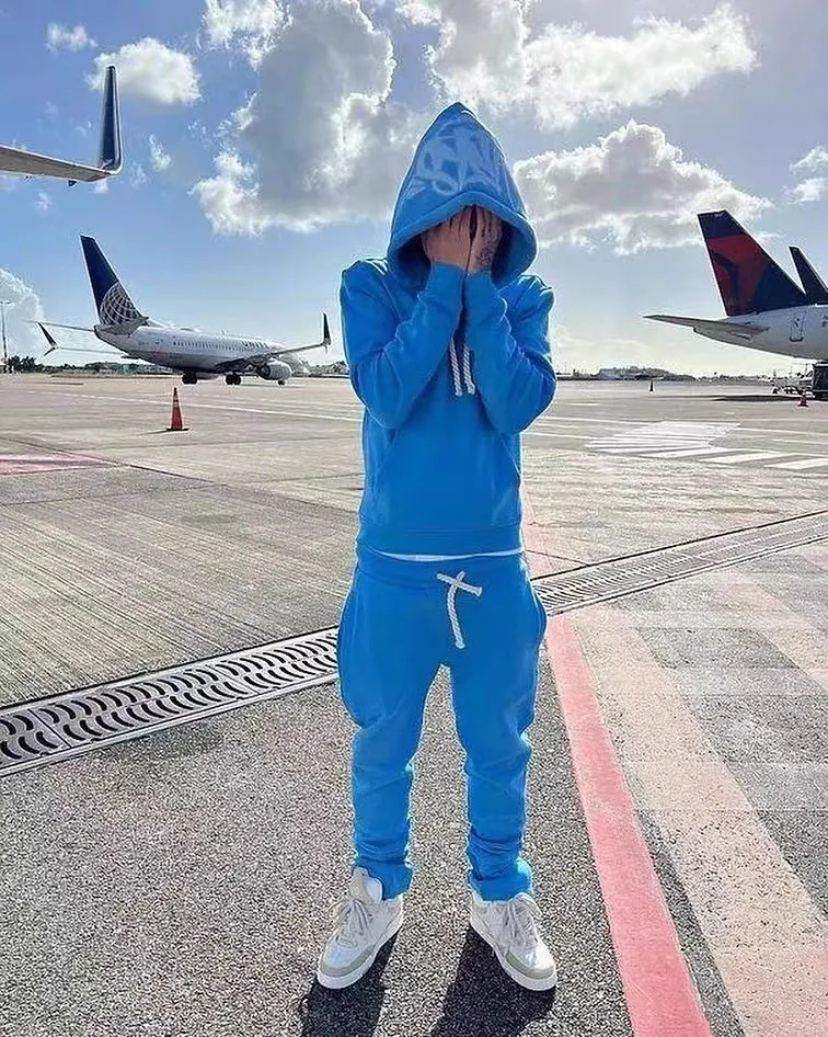 Męskie dresy światowe set world tracksuit synaworld męskie spodnie męskie bluza rapowanie streetwear top spodnie pullover kobiety z kapturem ubranie