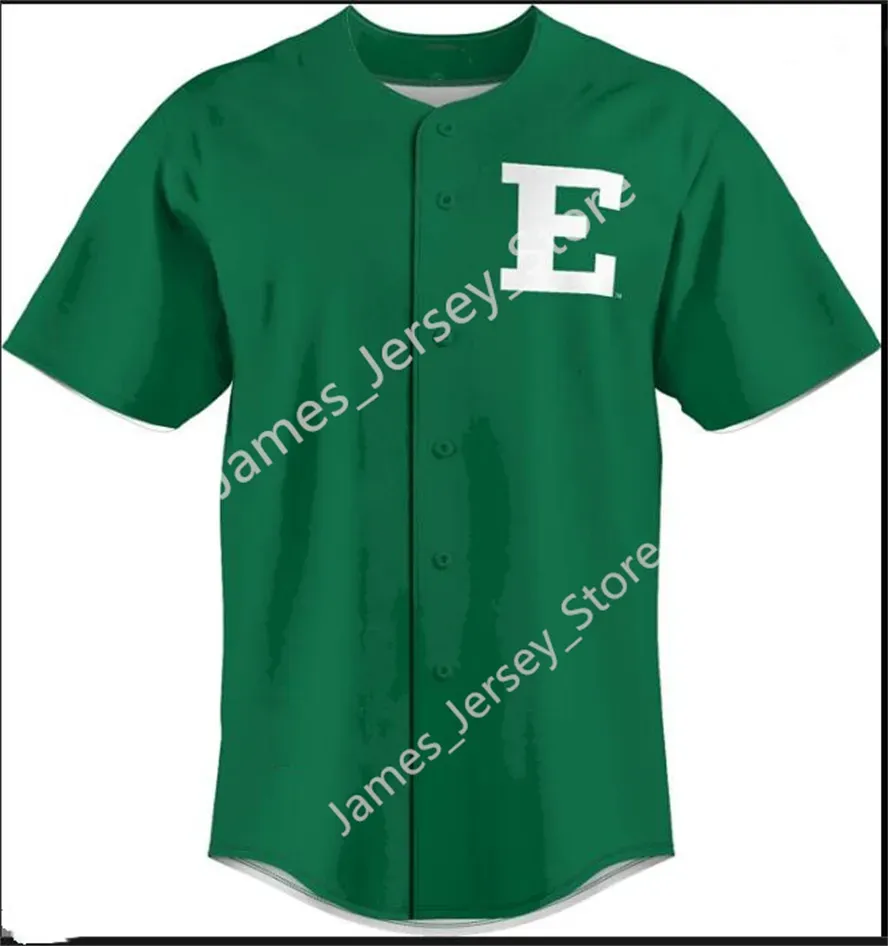 Eastern Michigan Eagles EMU Stitched College Baseball Jersey 8 ELI GORA 9 TYLER HELGESON 10 BRENDAN ALVORD 14 DOM ANDERSON JARED KAUFFMAN JAD OESTRIKE TAYLOR HOPKINS