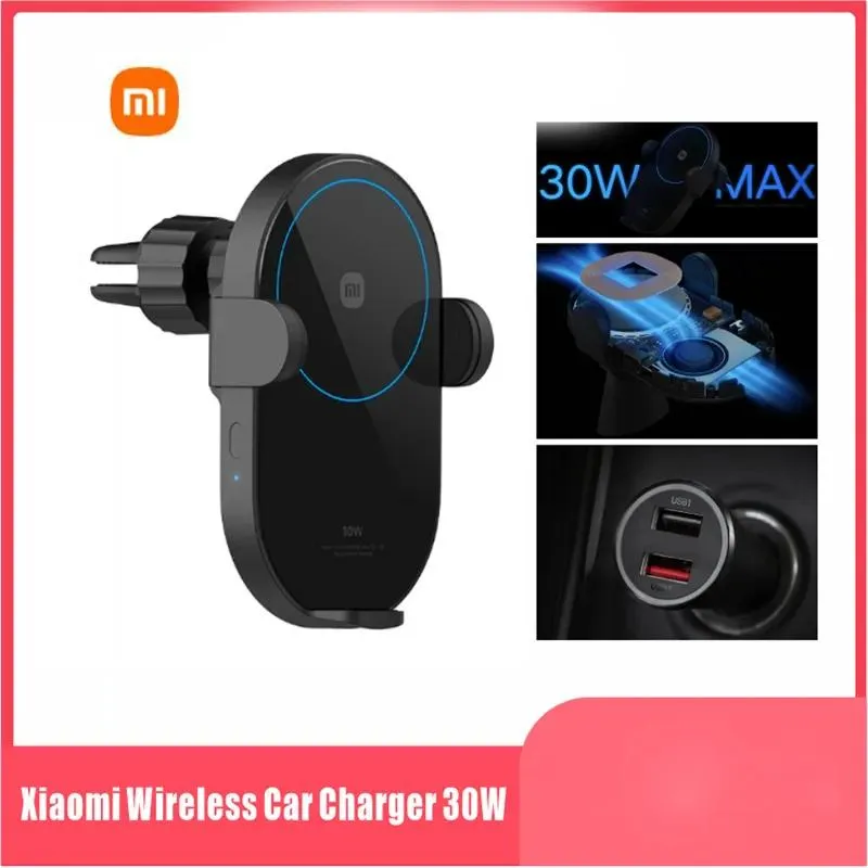 Chargers 2023 Xiaomi 30w Max беспроводной автомобиль беспроводной зарядное устройство беспроводное быстрое зарядка поддержки мощности и индуктивного расширения держателя телефона