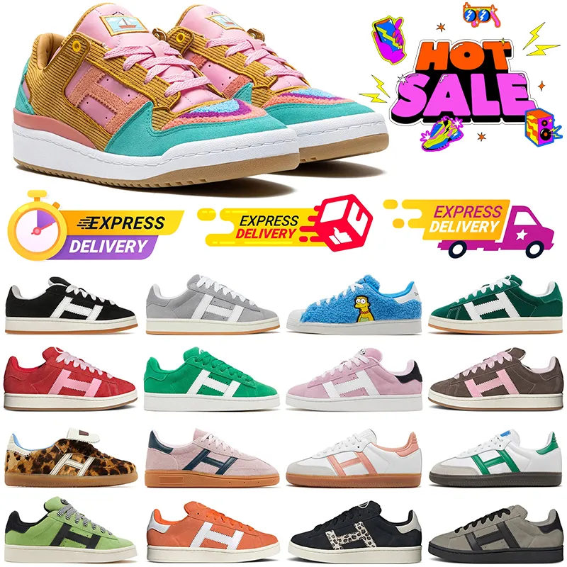 Casual Schuhe Handball Spezenialschuhe für Männer Frauen Forum Low Wohnzimmer Campus 00s Gazelle Sneakers Weiß grauer Kaugummi Wonder Ton Blue Blue Shadow Brown Herren Trainer