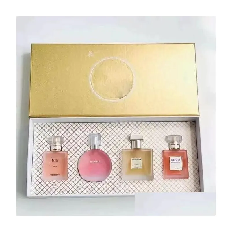 Déodorant anti-transpirant de luxe pour femmes par coffret cadeau Chance No.5 paires Cocoo 25 ml x 4 photos bonne odeur longue durée livraison rapide Drop Dhans