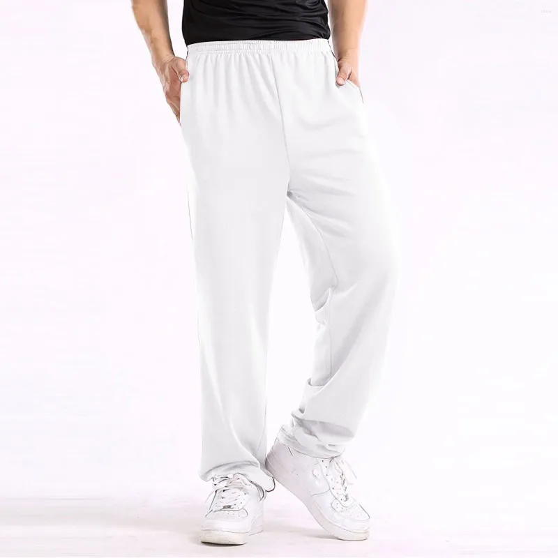 Grey Sweatpants Men's Casual Straight Pants Trend Youth Warm Loose Pants 