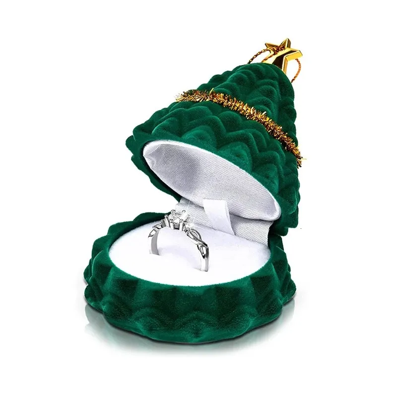 Boîtes à bijoux Boîte à bagues d'arbre de Noël Boîte à bagues d'ornement Boîte à bagues de fiançailles Boîtes à bijoux de Noël pour proposition de fiançailles Décor de mariage 231219