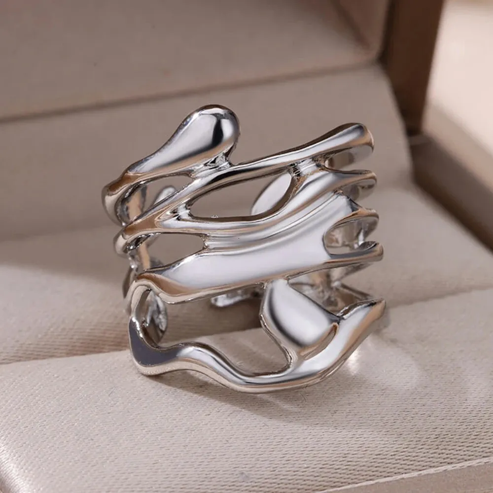 Bague Large En Argent Sterling 925 - Unisexe - Fabrication Artisanale