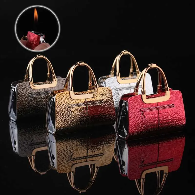 New Creative Ladies Handbag Lighter Butane No Gas Portable Inflatable Gasoline Cigar Cigarette For Men And Women