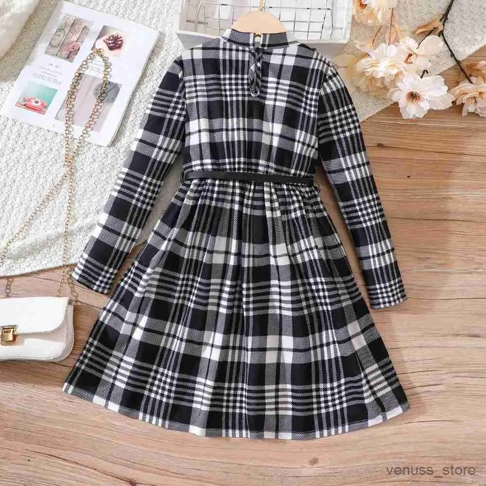 Girl's Dresses Mid Autumn Girls' New College Style Long Sleeve Casual Dress