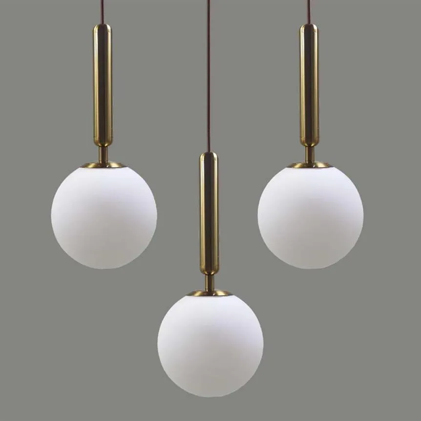 creative glass hanging lamp 15 20 25 30cm white ball light shade gold black bedroom restaurant bar291j