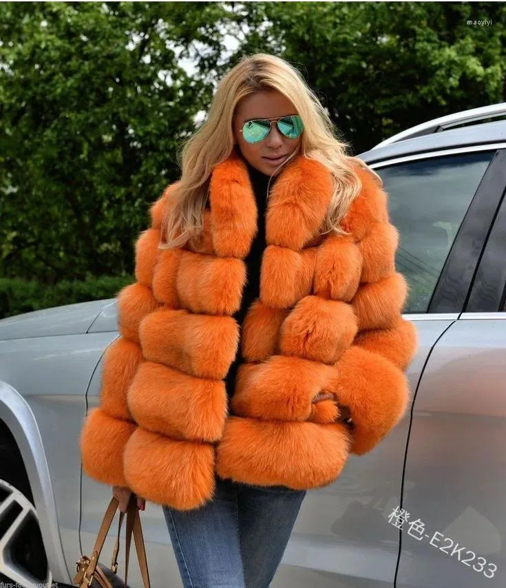 Fourrure Femme VOLALO 2024 Hiver Mode Femmes Faux Manteau Femme