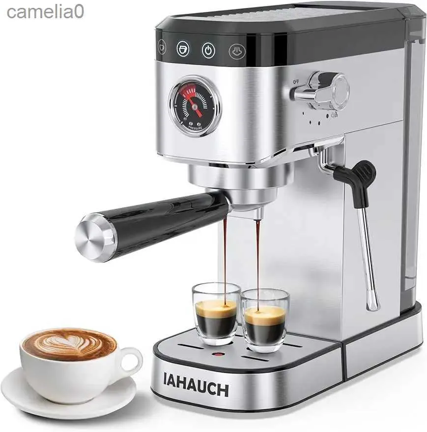 Kaffeemaschinen Espressomaschine 20 Bar Professionelle Espressomaschine mit Milchaufschäumer Dampfstab Kompakte EspressomaschineL231219