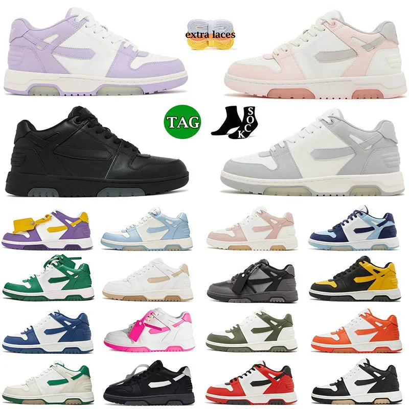 Out Off Office Sneaker Designer Shoes를위한 산책 남자 캐주얼 사상상 검은 흰색 검은 블루 베이지 색 고민 스포츠 여성 트레이너 36-45