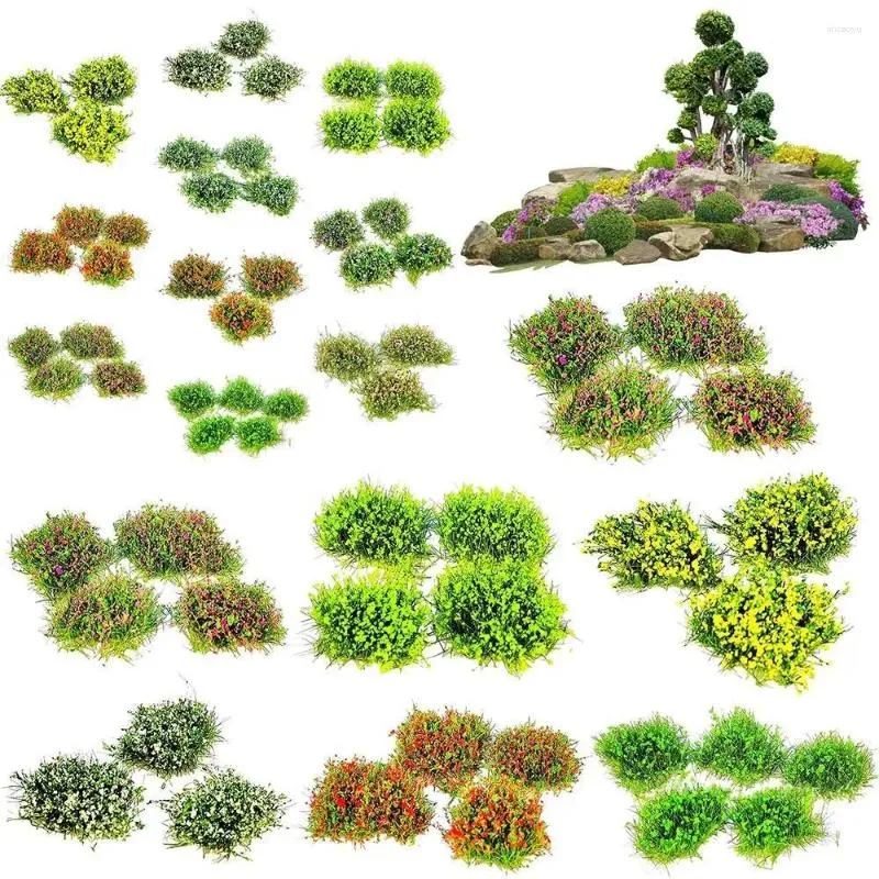 Decorative Flowers Sand Table Model Grassland Landscape Decor Flower Cluster Handmade Micro Scene Greenbelt Material Small