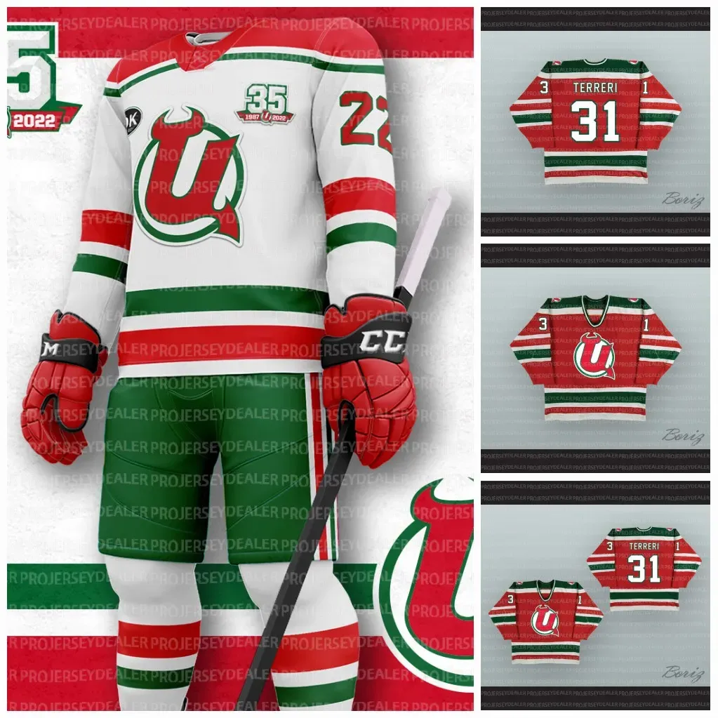 Utica Devils Hóquei Jersey Tim Lenardon Paul Ysebaert Chris Cichocki Murray Brumwell Dan Dorion Steve Tsujiura Pat Conacher Wally Chapman Da 59