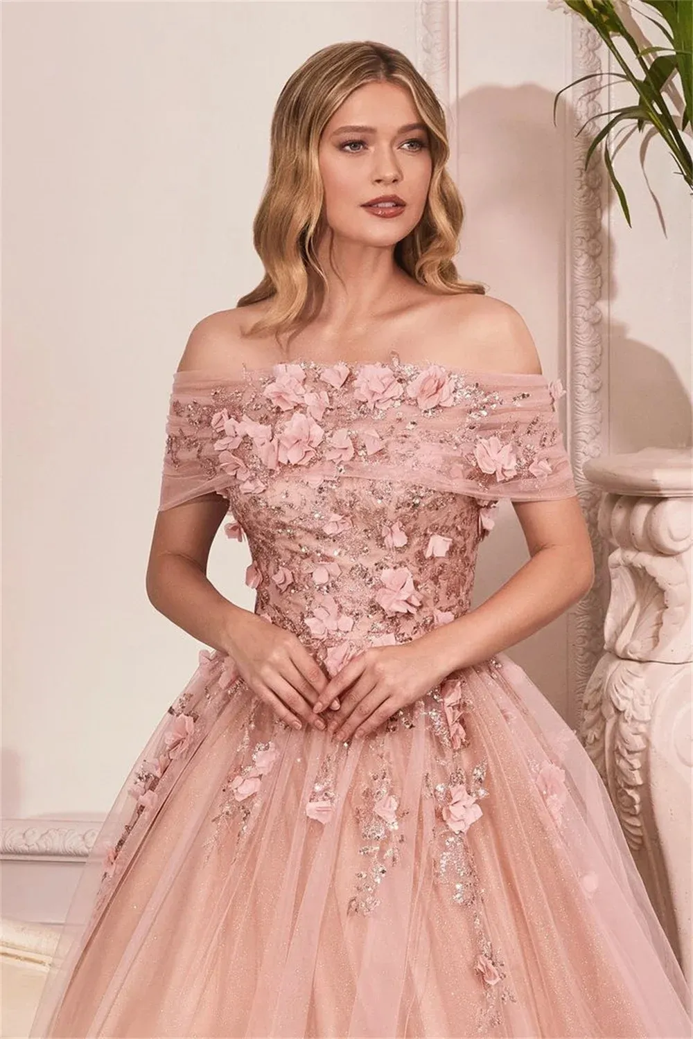 Dark Pink Prom Party Dress Lace-up Back Tulle Applique Sweep Train A-Line  from Dhgate Prom Dresses - price 349.33