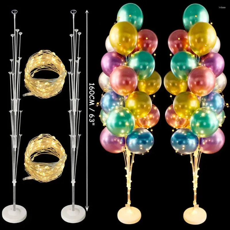 Decoração de festa 1/2 conjunto balão suporte arco kit coluna ballon para decorações de aniversário de casamento crianças balões acessórios natal eid decoração