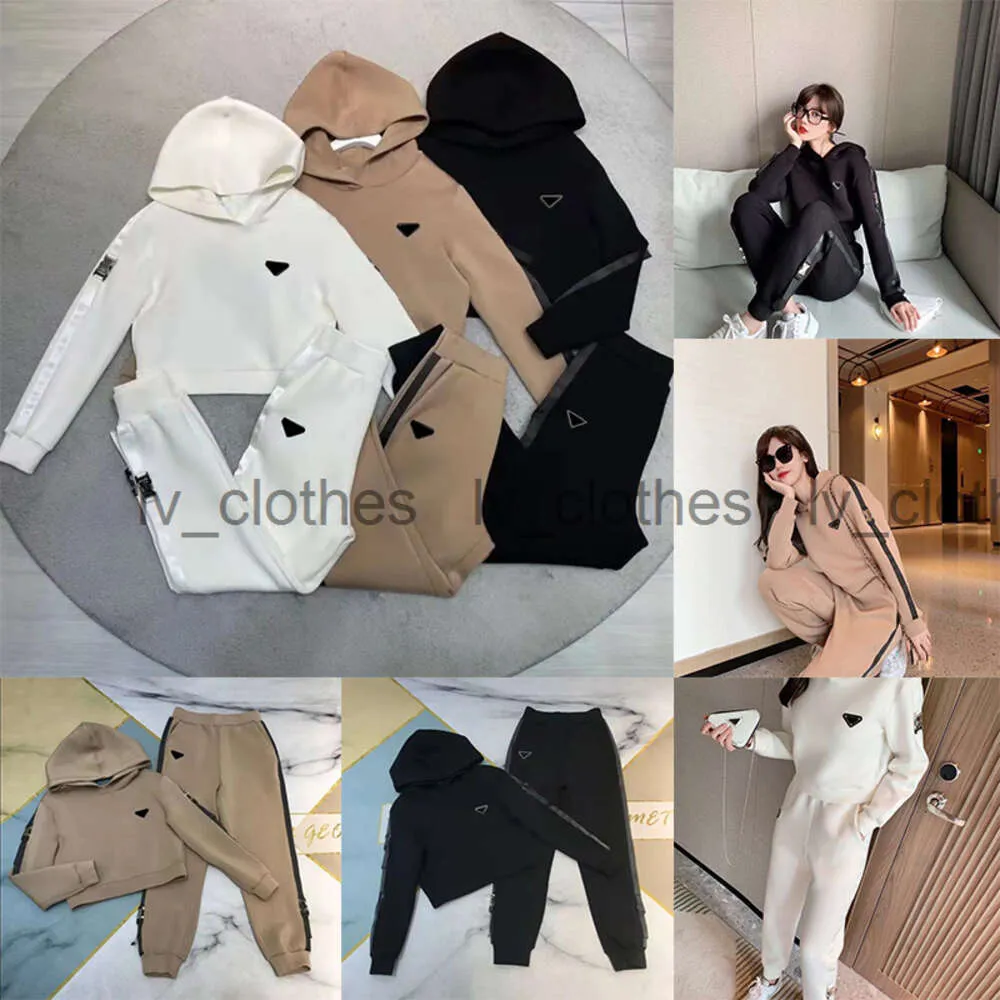 Survêtement de créateur femme Jogger sweat à capuche pantalon de sport décontracté ensemble deux pièces, haut à la mode tout en coton confortable de couleur unie, vêtements de sport, vêtements de rue