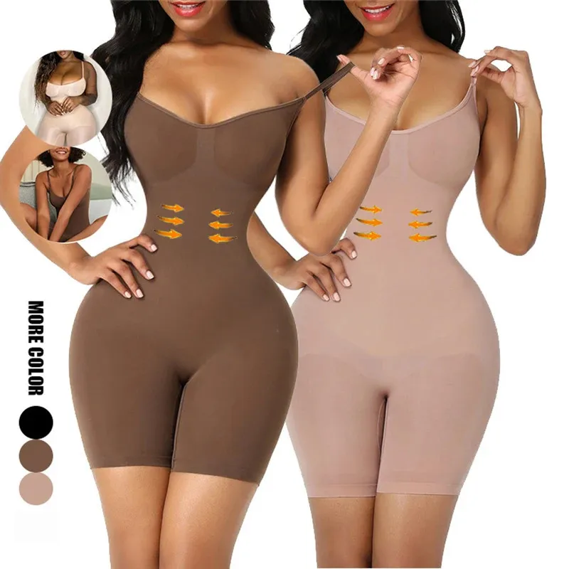 Womens Shapers Seamless Bodysuit Compression Open Crotch Shapewear Women Push Up Fajas Colombianas Corset Slimming Butt Lifter Full Body Shaper 231219