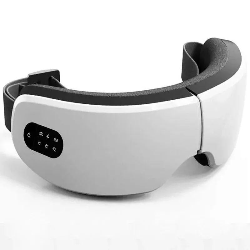 Eye Massager 4D Electric Eye Massager Smart Bluetooth Musik Vibrationsvärme Massage för trötta ögon Dark Circles Ta bort Eye Care Instrument 231218