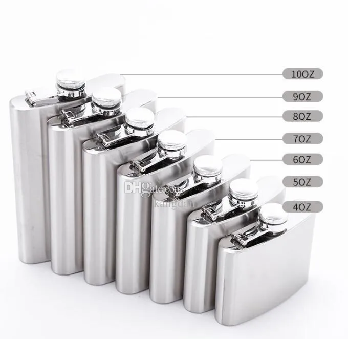 Leakproof Pocket Hip Flask Gift Stainless Steel Fashion outdoor Camping Metal wine pot Kitchen Bar Whisky wine bottle cups