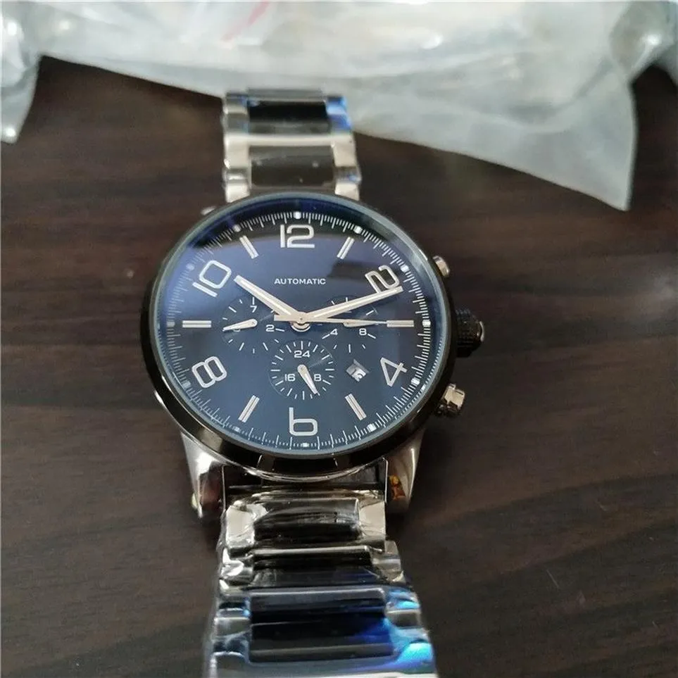 マンウォッチステンレス鋼の男性カジュアル腕時計機械自動スポーツ新しい時計透明ガラスMB05212R