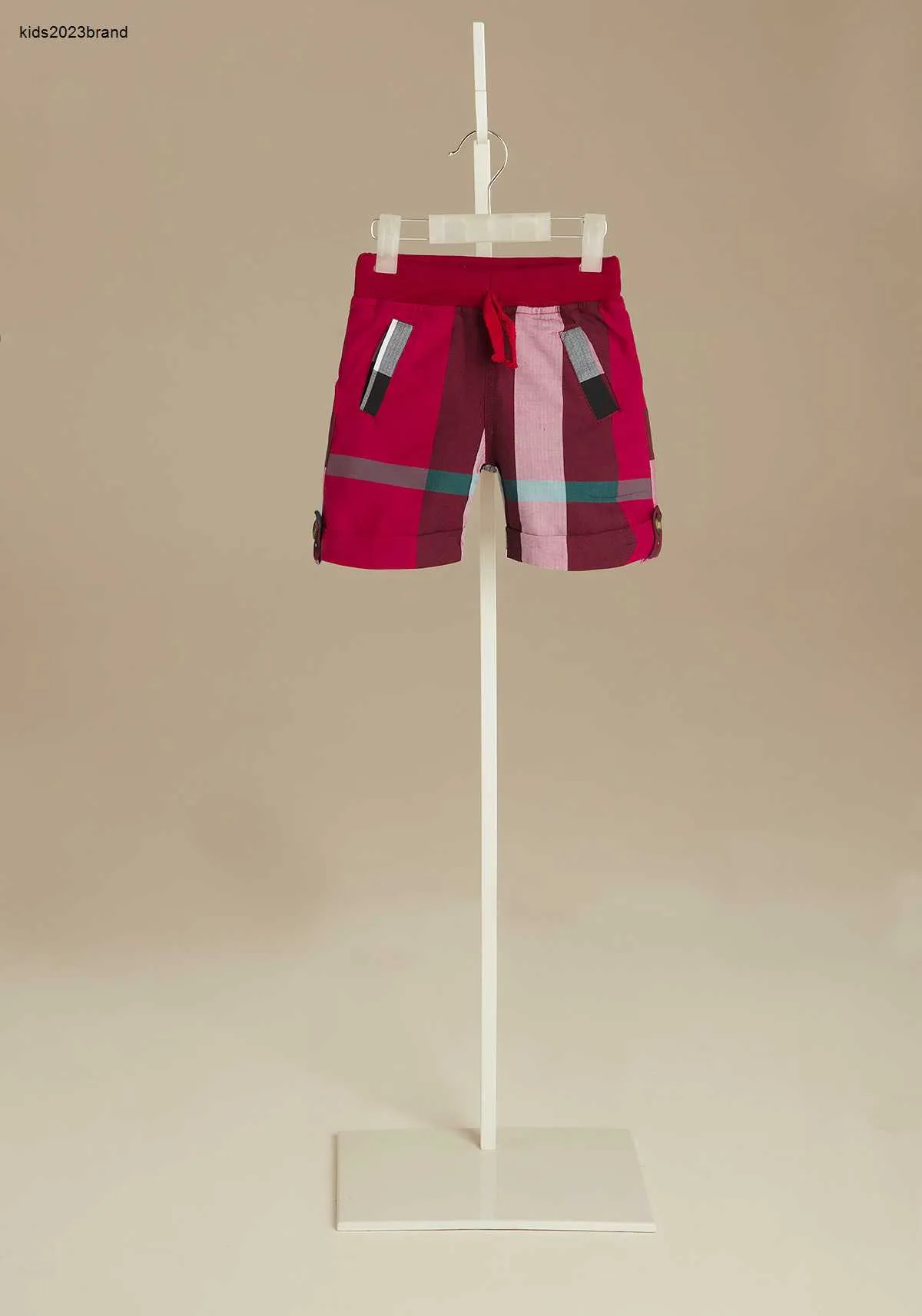New baby shorts summer kids designer clothes Size 80-120 Multi color plaid printing girls boys half pants Dec05
