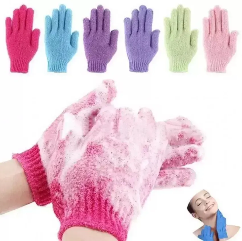 Peau Bain Douche Lavage Tissu Douche Épurateur Dos Gommage Exfoliant Corps Massage Éponge Gants De Bain Hydratant Spa Peau Tissu FY7324 SS1203