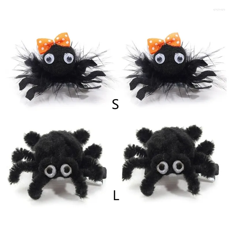 Accessoires pour cheveux, épingle à cheveux araignée d'halloween pour bébés filles, Barrettes de coiffure en forme d'animal à la mode, décor de fête