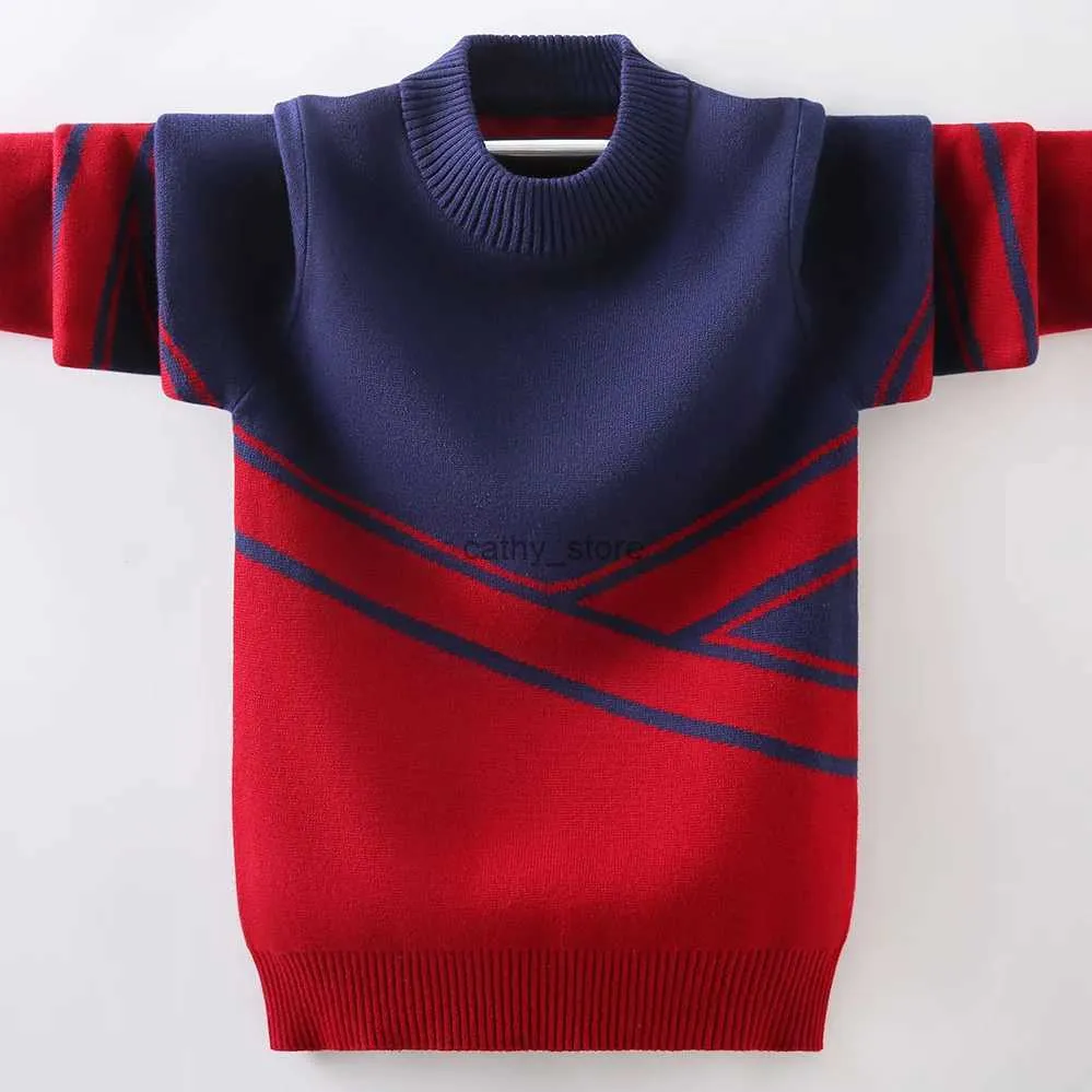 Pullover Children's Clothing Fashion Cotton Clothing Children's Sweater Keep Warm Winter O-Neck Sweater Boys Pullover Knitting SweaterL231215