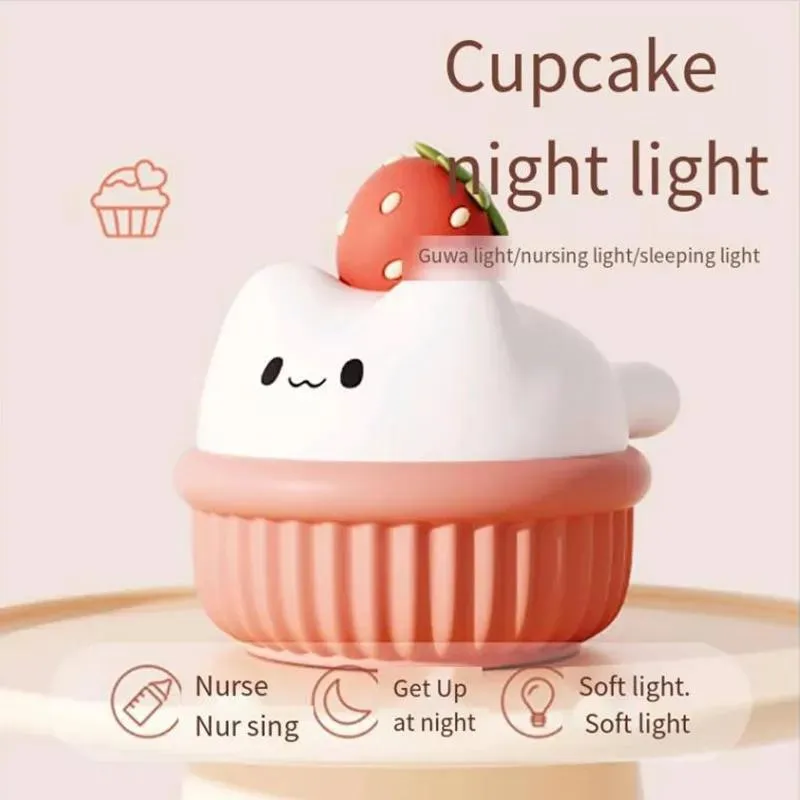 Organization Xiaoyedeng Dormitory Bedroom Regular Healing Children's Gift Wholesale Cute Cupcake Gift Patting Lamp