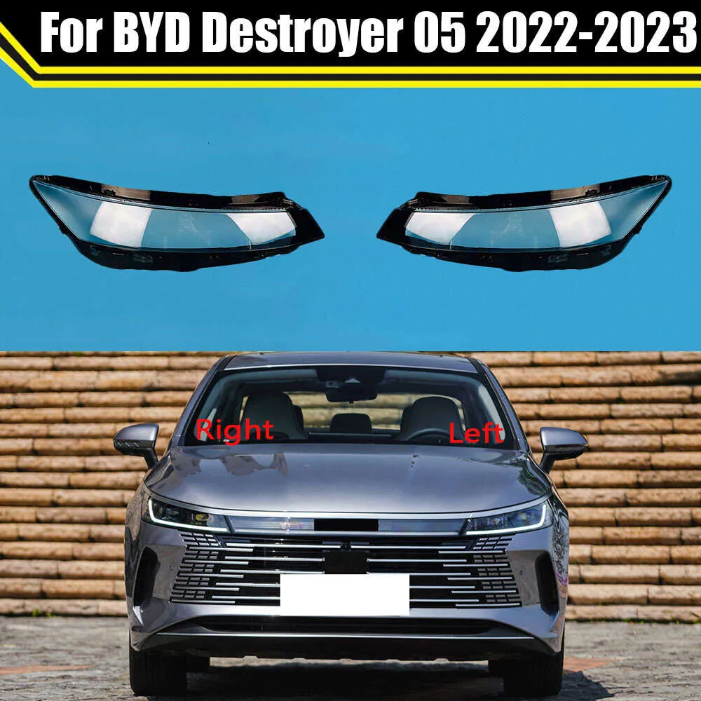 전면 차량 보호 헤드 라이트 유리 렌즈 커버 그늘 쉘 자동 투명 조명 하우징 램프 BYD 구축함 05 2022 2023