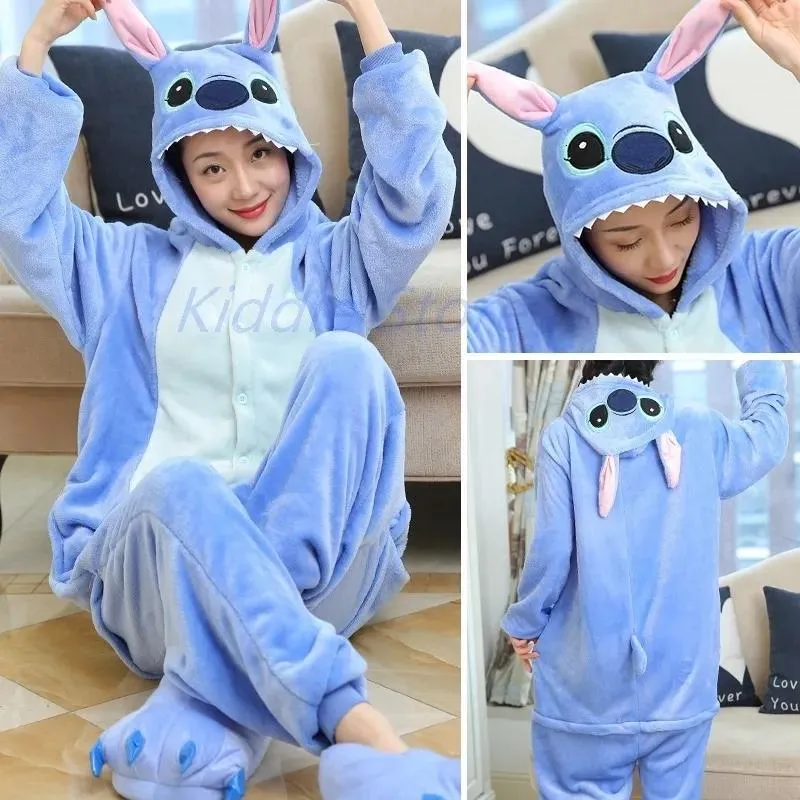 Pyjamas Pyjamas Bébé Filles Point Licorne Pijama Kigurumi Costumes pour Enfants Licorne Panda Vêtements De Nuit Onesie pour Adultes Femmes Garçon Corps Complet