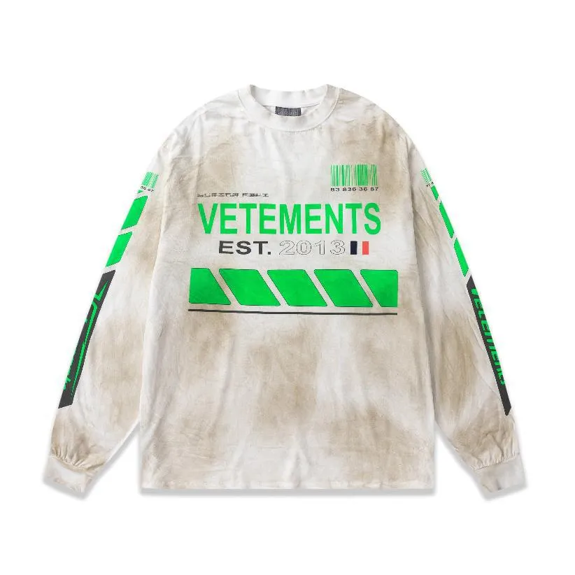 Vetements Tee Shirts Designer Chemise à manches longues Lettre imprimée Homme Plus VTM T-shirt Rappeur Heavy Craft T-shirts unisexes Tops Femmes T-shirt surdimensionné