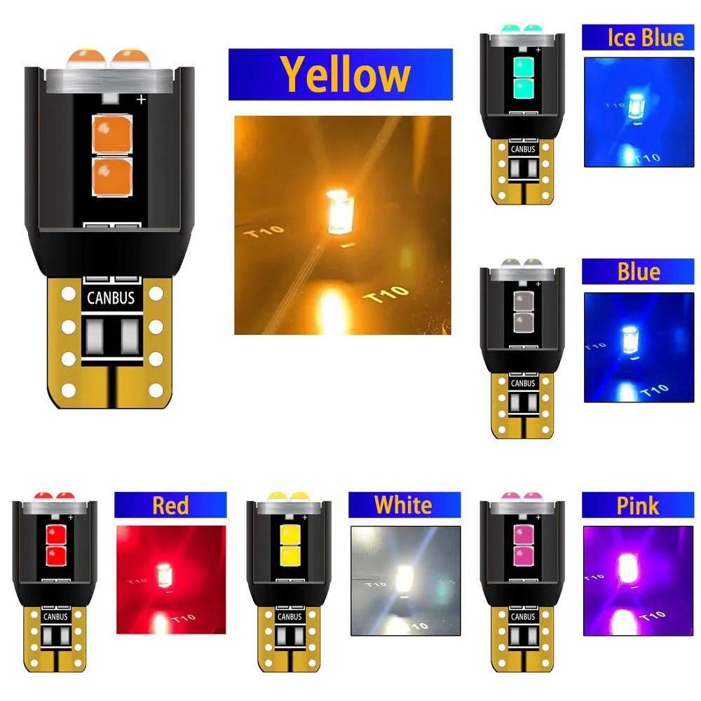 Nya dekorativa lampor 2st T10 W5W 168 194 LED CANBUS BIL INTERRIOR LÄSNING KUN