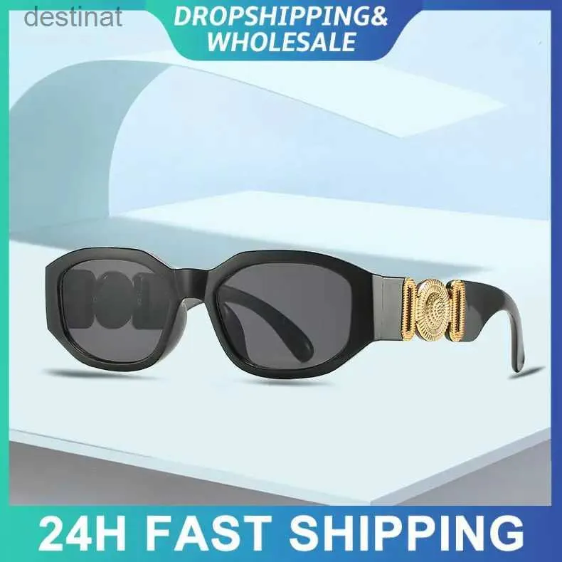 Sunglasses Fashion Rectangle Sunglasses Men Women Retro Square Sun Glasses Travel Shades Vintage Anti-UV Lunette Soleil Femme Gafas De SolL231219