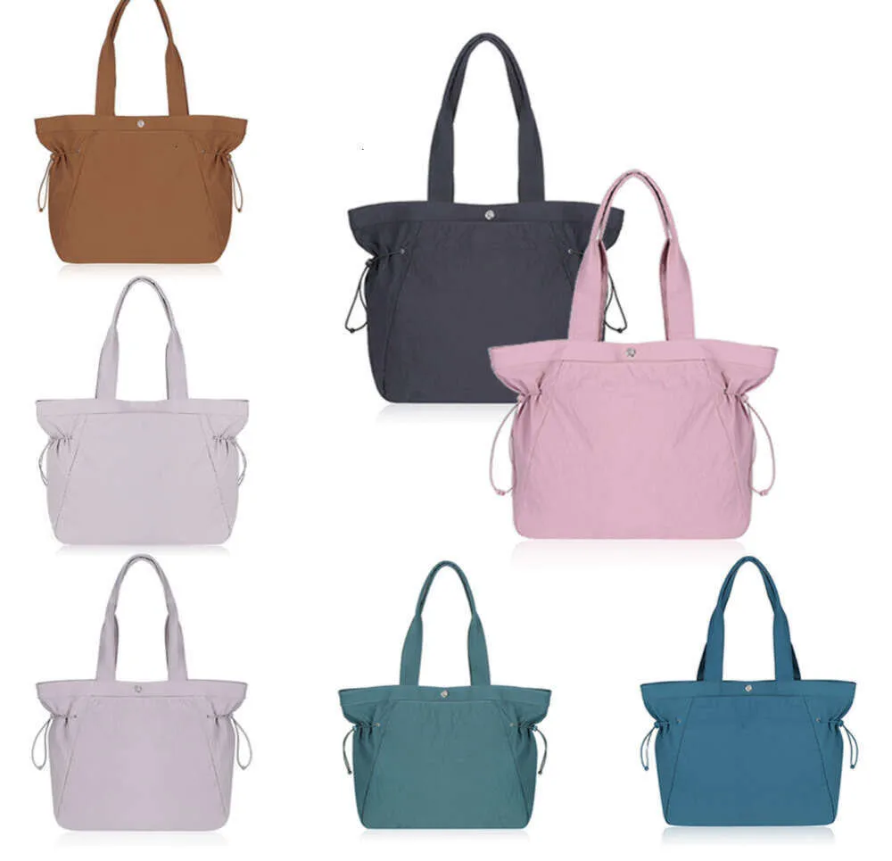 Cintura lululemens di alta qualità Borsa laterale Cinch nylon Borse per la spesa Pochette di design Borsa impermeabile Hobo Borsa da weekend da donna Borsa a tracolla da uomo a tracolla grande tote 555ess