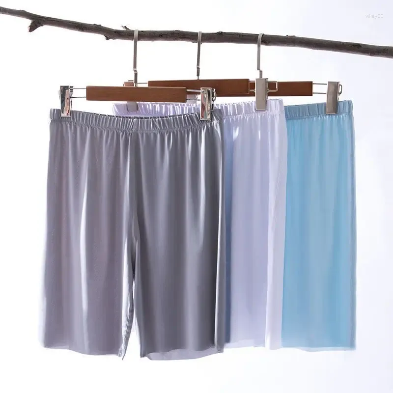 Men's Sleepwear Summer Sheer Thin Seamless Shorts Underwears Male Plus Size Casual Sleeping