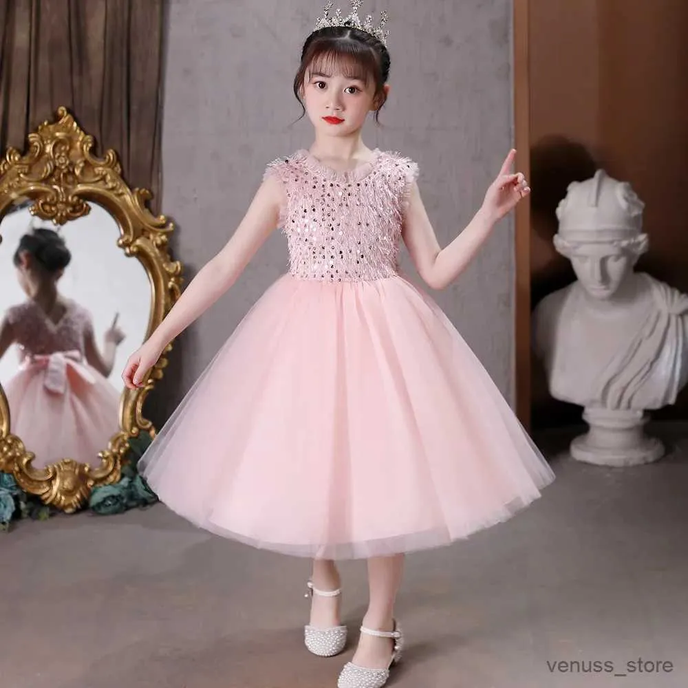 Abiti da ragazza NAMBINA Births Birthday Dress Birthing Abito da battesimo con paillettes Girl Dress Dress Baptem Baptism Abites Children Vestidos 4-9y