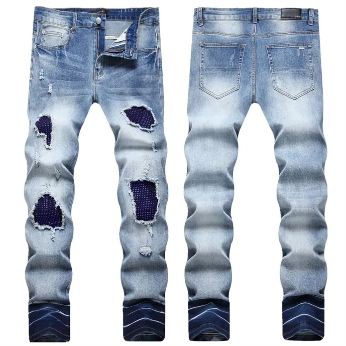 2 Ny designer Mens Jeans Skinny Pants Casual Luxury Jeans Men Fashion Distressed Ripped Slim Motorcycle Moto Biker Denim Hip Hop Pants#311