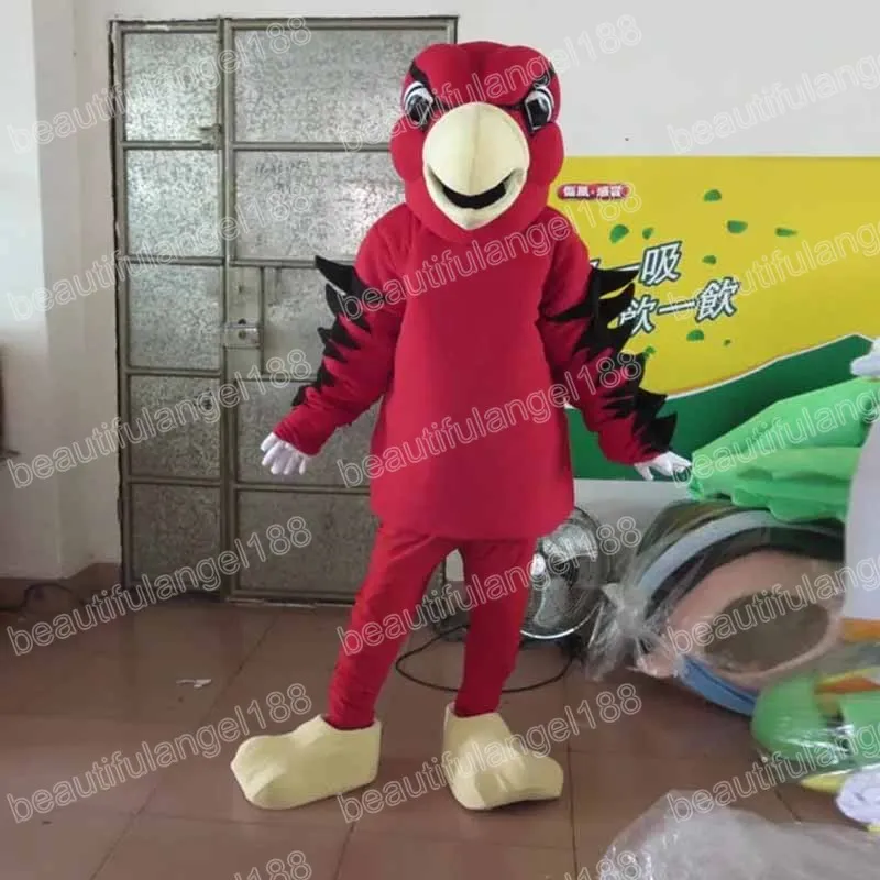 Halloween Roter Weißkopfseeadler-Maskottchen-Kostüm, hochwertiges Cartoon-Themen-Charakter-Karnevals-Outfit, Weihnachtskostüm für Männer und Frauen