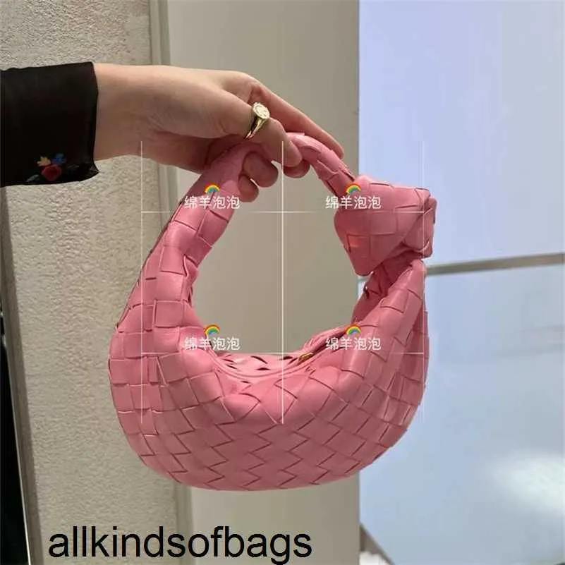 Venetassbottegass Luxe Tas 23 Kleur Mini Jodie Lint Roze Geweven Handheld Dames Lederen Tote Handtassen Cy