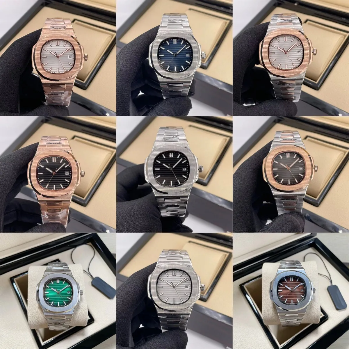 Relógios de luxo de homens relógios Diamond Watches de alta qualidade Boutique Steel Strapkes para homens Patek Relógio mecânico Relógios automáticos de 40 mm personalizáveis