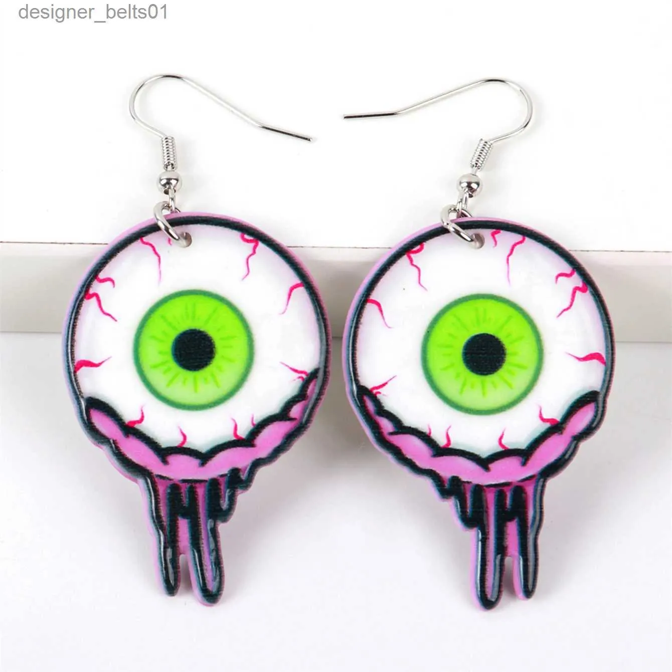 Stud Halloween Horror Blood Eyeballs Acrylic Womens Earrings New Funny Cartoon Redness Eyes Drop Earring Gothic Jewelry GiftsC24319